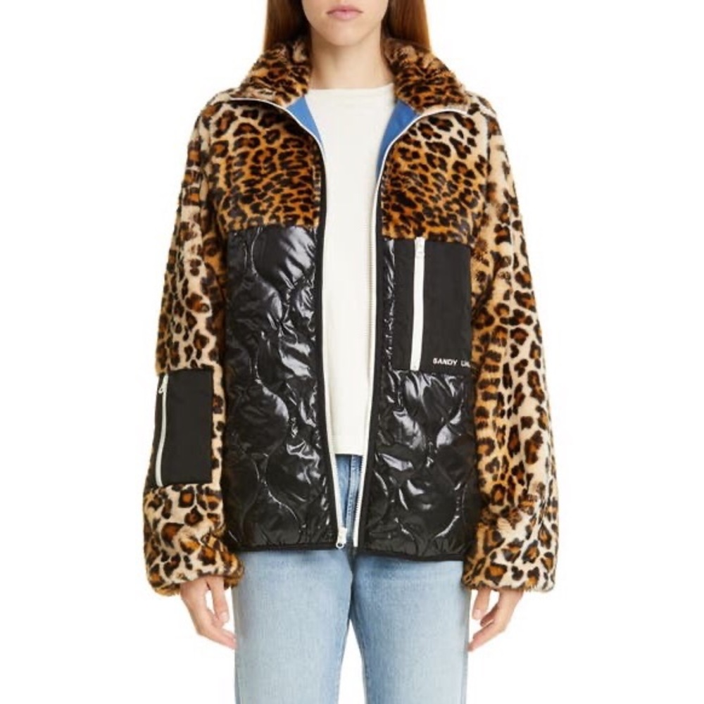 Sandy Liang Dean Leopard Print Fleece